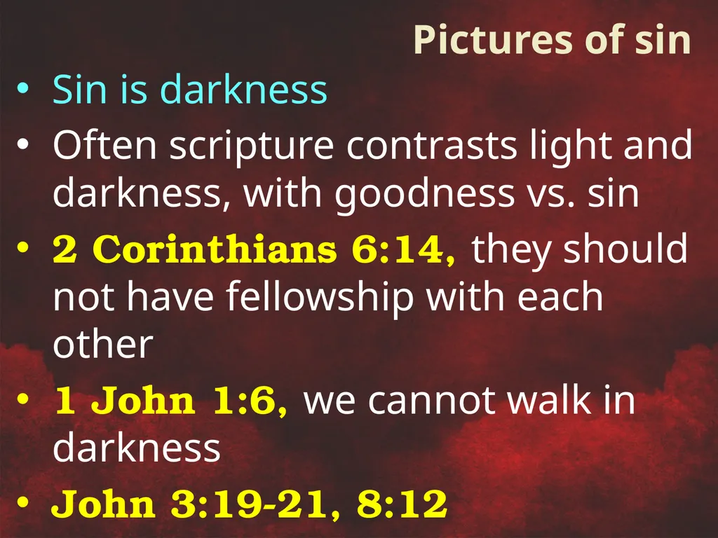 Understanding Sin To miss the mark Transgression – - slide 16 of 18