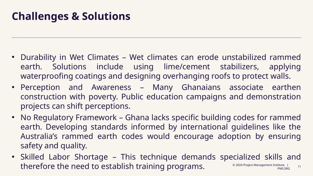 Rammed Earth Construction in Ghana Leveraging - slide 11 of 17