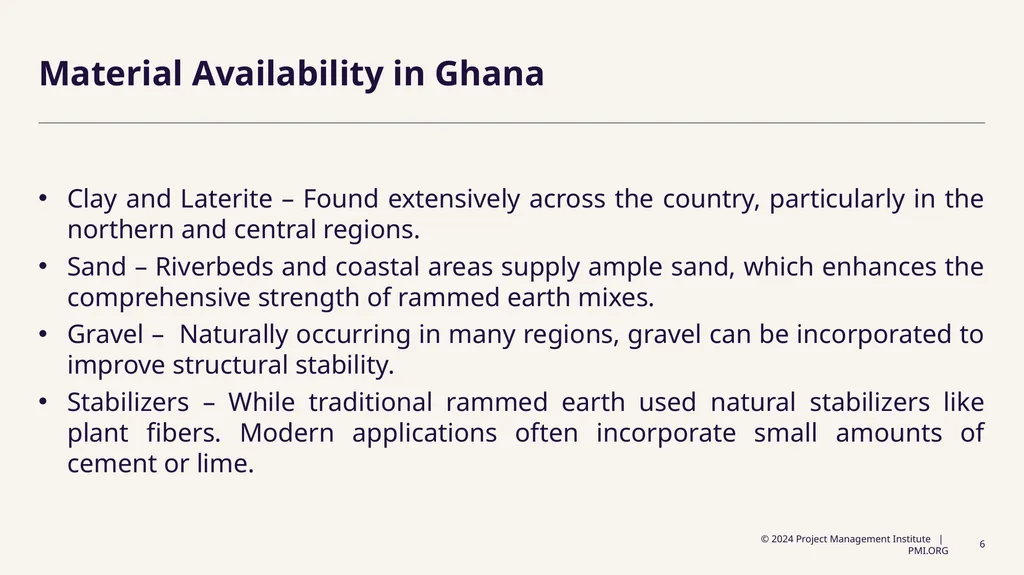 Rammed Earth Construction in Ghana Leveraging - slide 6 of 17