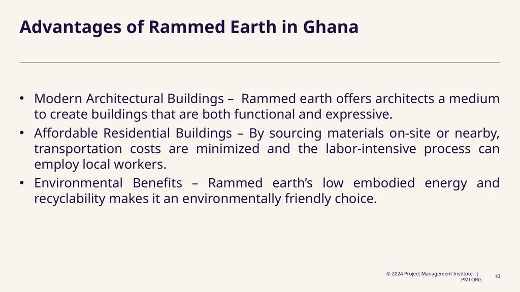 Rammed Earth Construction in Ghana Leveraging - slide 10 of 17