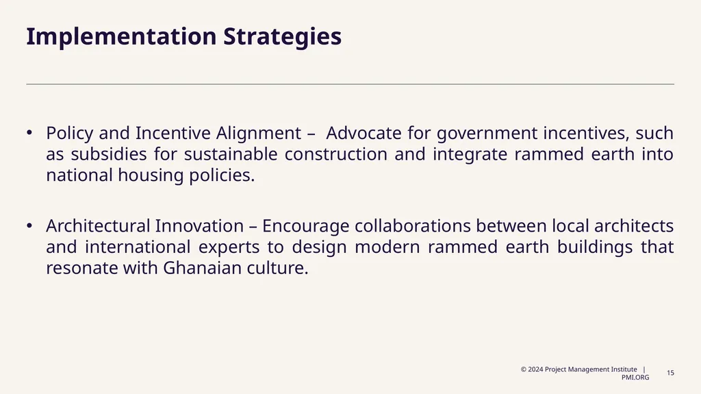 Rammed Earth Construction in Ghana Leveraging - slide 15 of 17