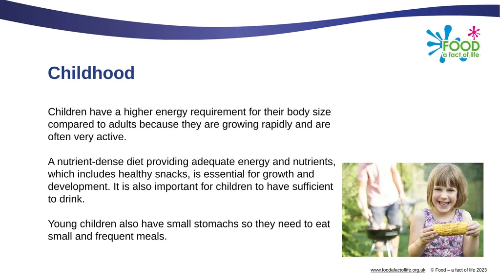 Nutritional needs through life The key stages in - slide 23 of 40