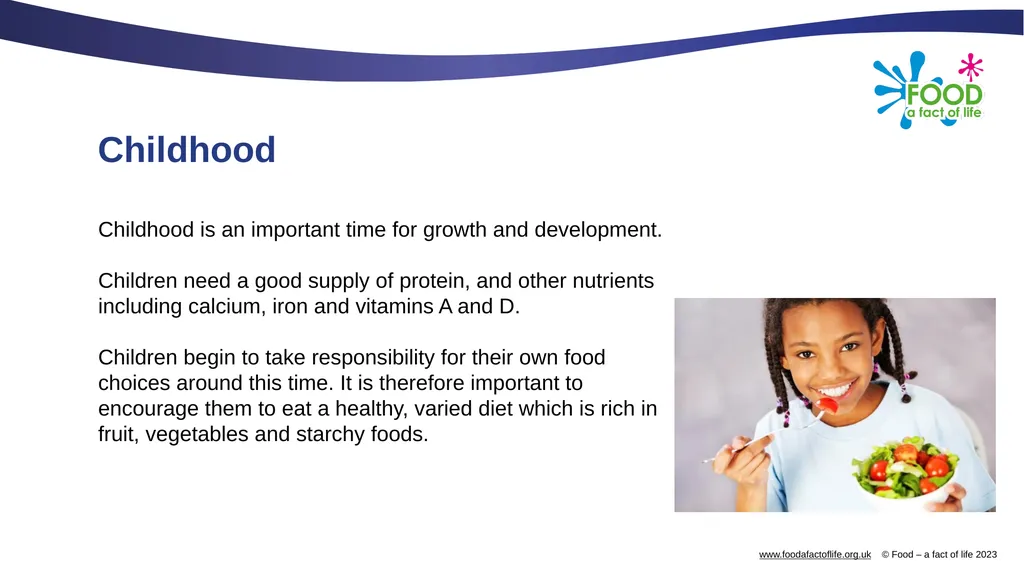 Nutritional needs through life The key stages in - slide 25 of 40