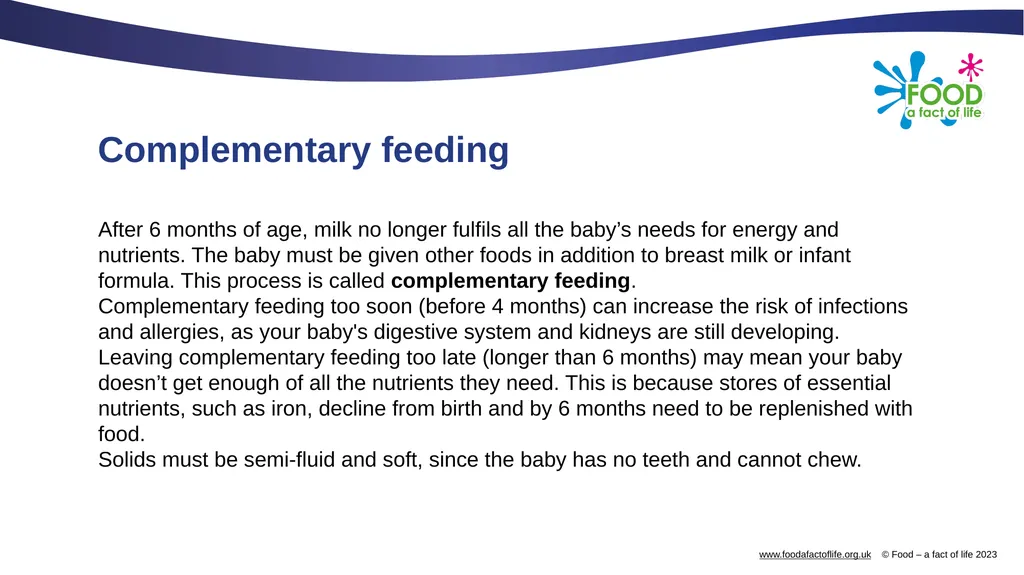 Nutritional needs through life The key stages in - slide 16 of 40