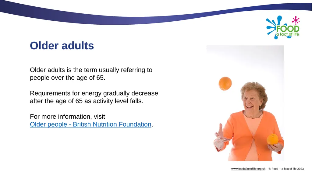 Nutritional needs through life The key stages in - slide 34 of 40