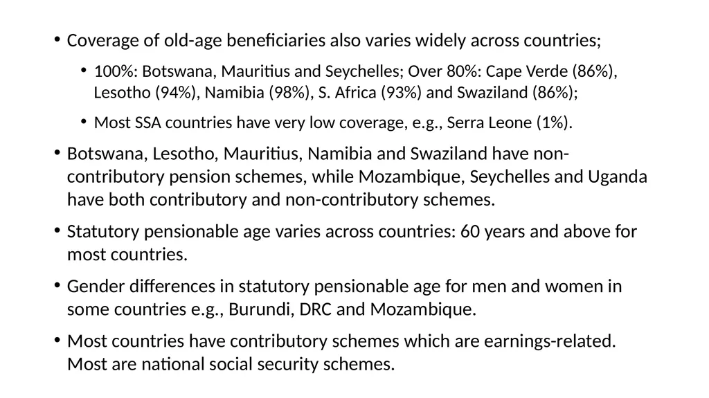 Africa’s pension landscape: The current situation, - slide 11 of 25