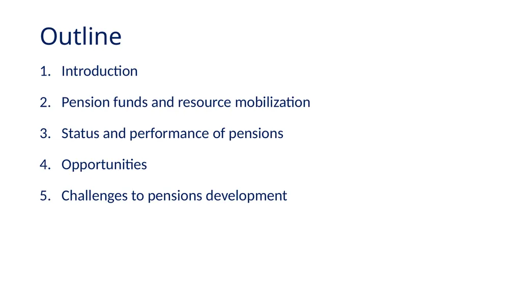 Africa’s pension landscape: The current situation, - slide 2 of 25