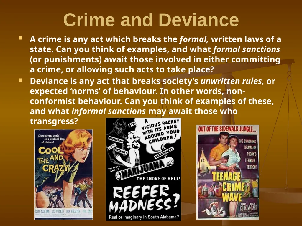 Introduction to Crime and Deviance *Though crime - slide 3 of 11