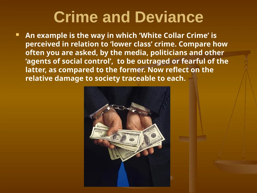 Introduction to Crime and Deviance *Though crime - slide 6 of 11