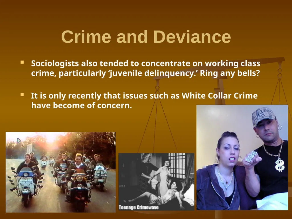 Introduction to Crime and Deviance *Though crime - slide 9 of 11