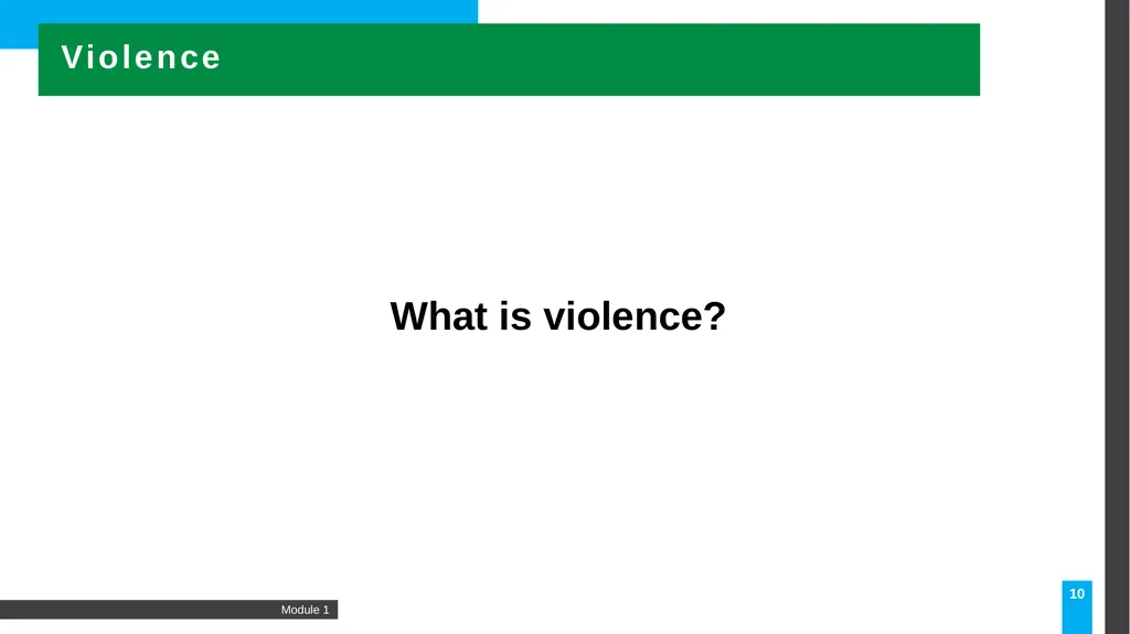 MODULE Introduction to gender-based violence (GBV) - slide 10 of 44