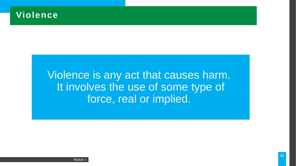 MODULE Introduction to gender-based violence (GBV) - slide 11 of 44