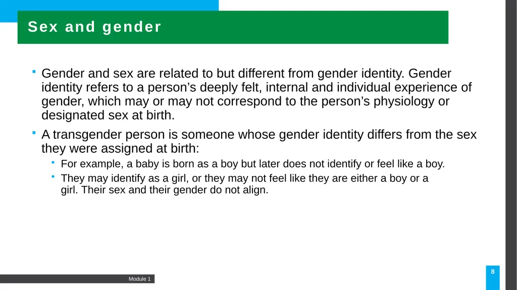 MODULE Introduction to gender-based violence (GBV) - slide 8 of 44