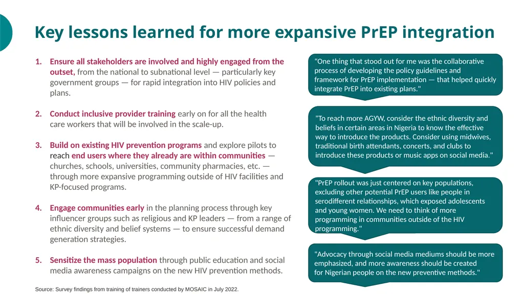 PrEP Introduction in Nigeria Value Chain Situation - slide 25 of 31
