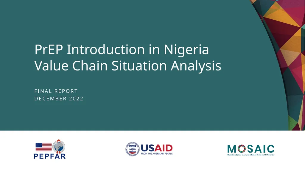 PrEP Introduction in Nigeria Value Chain Situation - slide 1 of 31