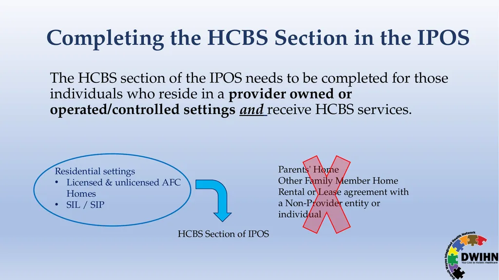 STEP BY STEP GUIDE TO HCBS What is HCBS? HCBS - slide 20 of 58