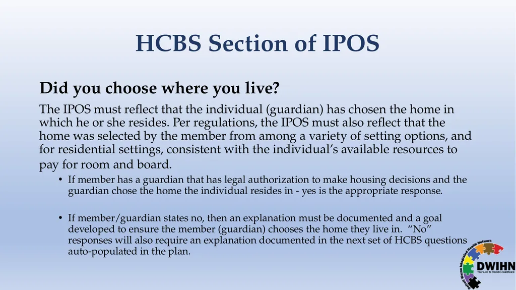 STEP BY STEP GUIDE TO HCBS What is HCBS? HCBS - slide 27 of 58