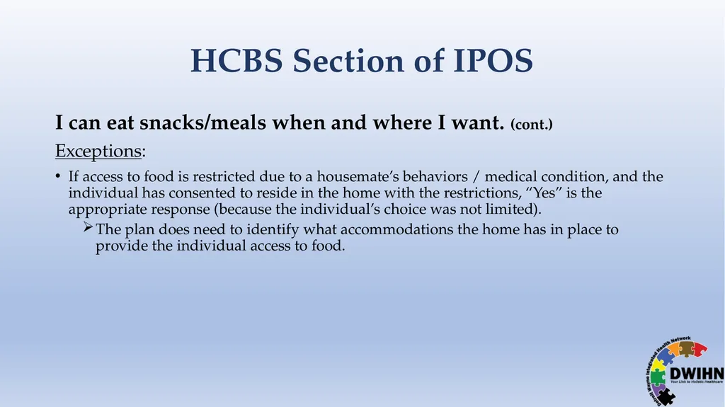 STEP BY STEP GUIDE TO HCBS What is HCBS? HCBS - slide 35 of 58