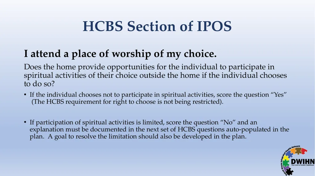 STEP BY STEP GUIDE TO HCBS What is HCBS? HCBS - slide 38 of 58