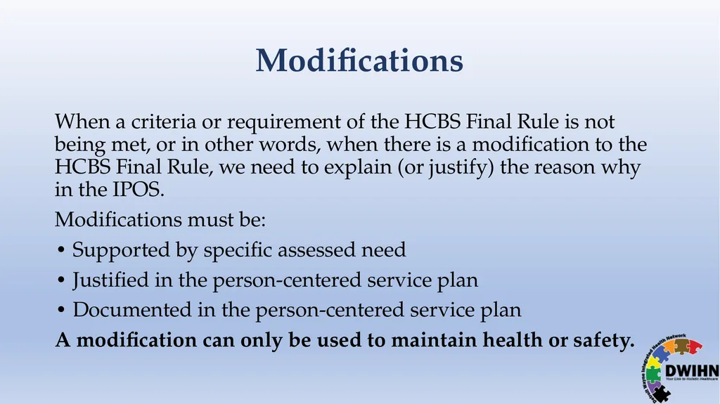 STEP BY STEP GUIDE TO HCBS What is HCBS? HCBS - slide 41 of 58