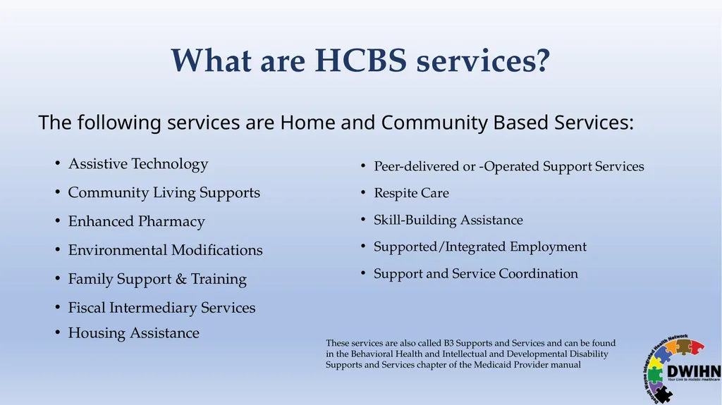 STEP BY STEP GUIDE TO HCBS What is HCBS? HCBS - slide 4 of 58