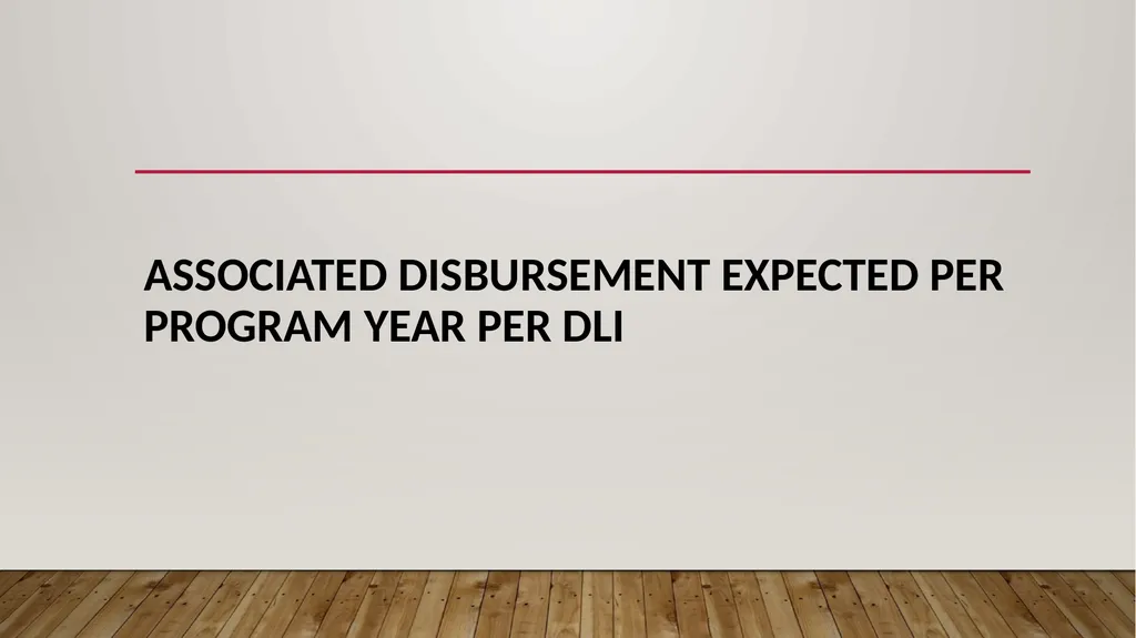 PROGRAM EXPECTATIONS,RESULTS AREA AND DISBURSEMENT - slide 16 of 22