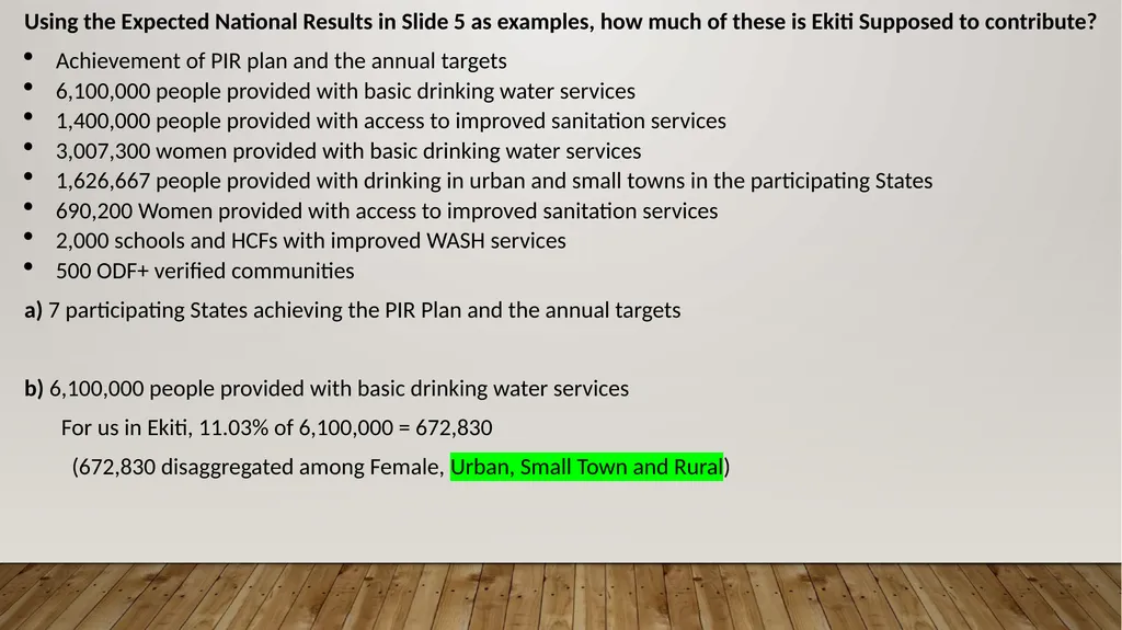 PROGRAM EXPECTATIONS,RESULTS AREA AND DISBURSEMENT - slide 7 of 22