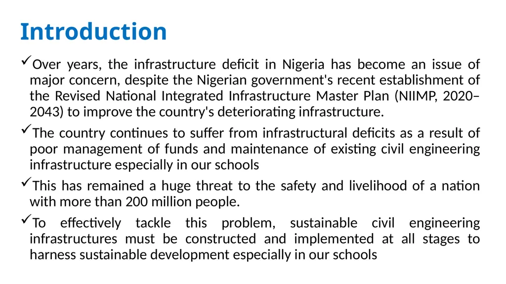 INFRASTRUCTURE AND SAFE LEARNING ENVIRONMENT IN - slide 2 of 11