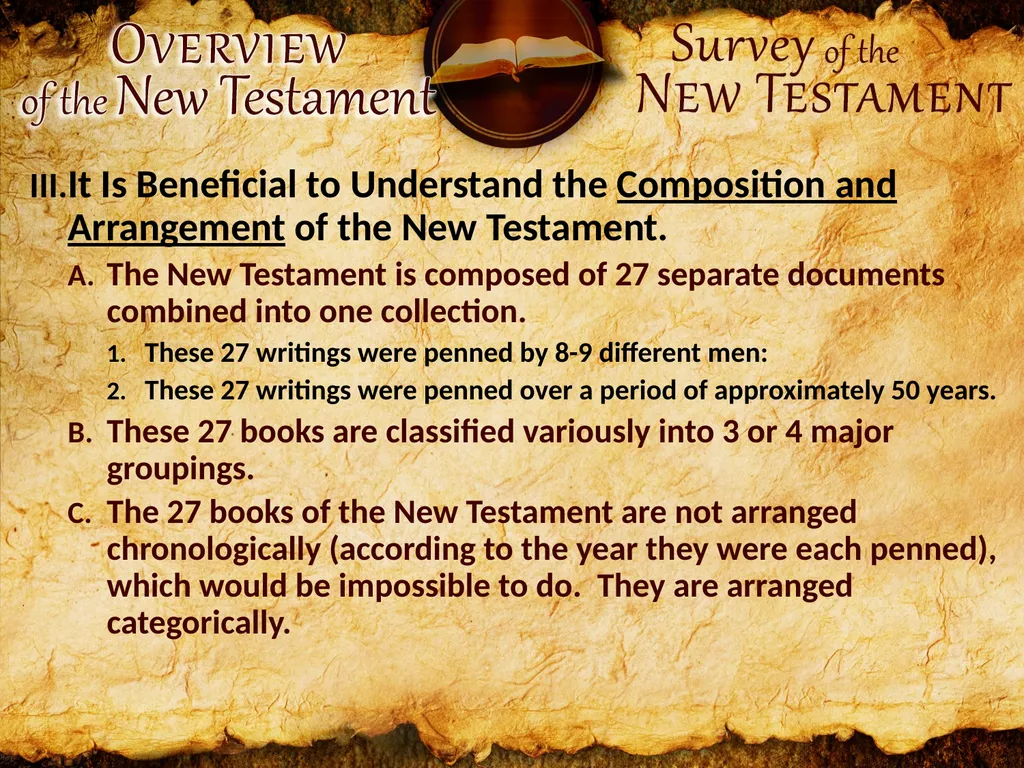 The New Testament Is “The New Testament”! The - slide 6 of 7