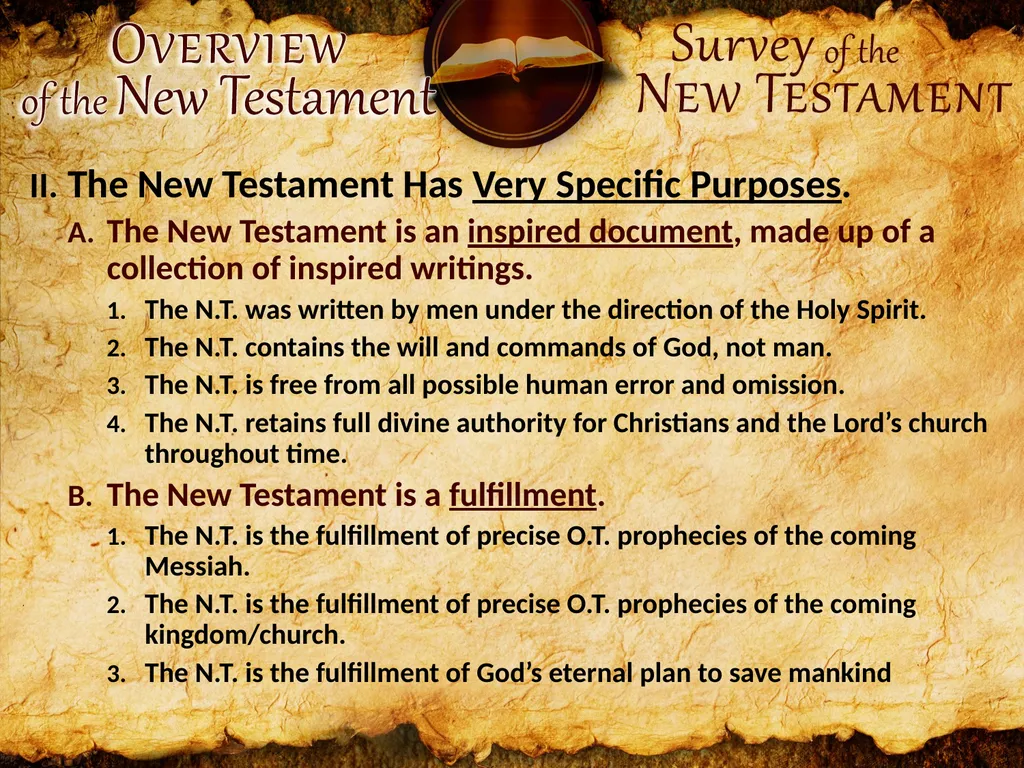 The New Testament Is “The New Testament”! The - slide 3 of 7