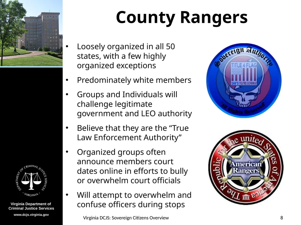 Sovereign Citizens Overview A Quick-Reference - slide 8 of 12