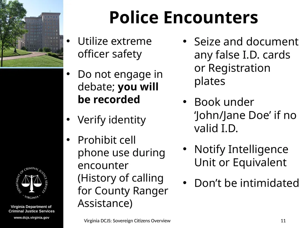 Sovereign Citizens Overview A Quick-Reference - slide 11 of 12