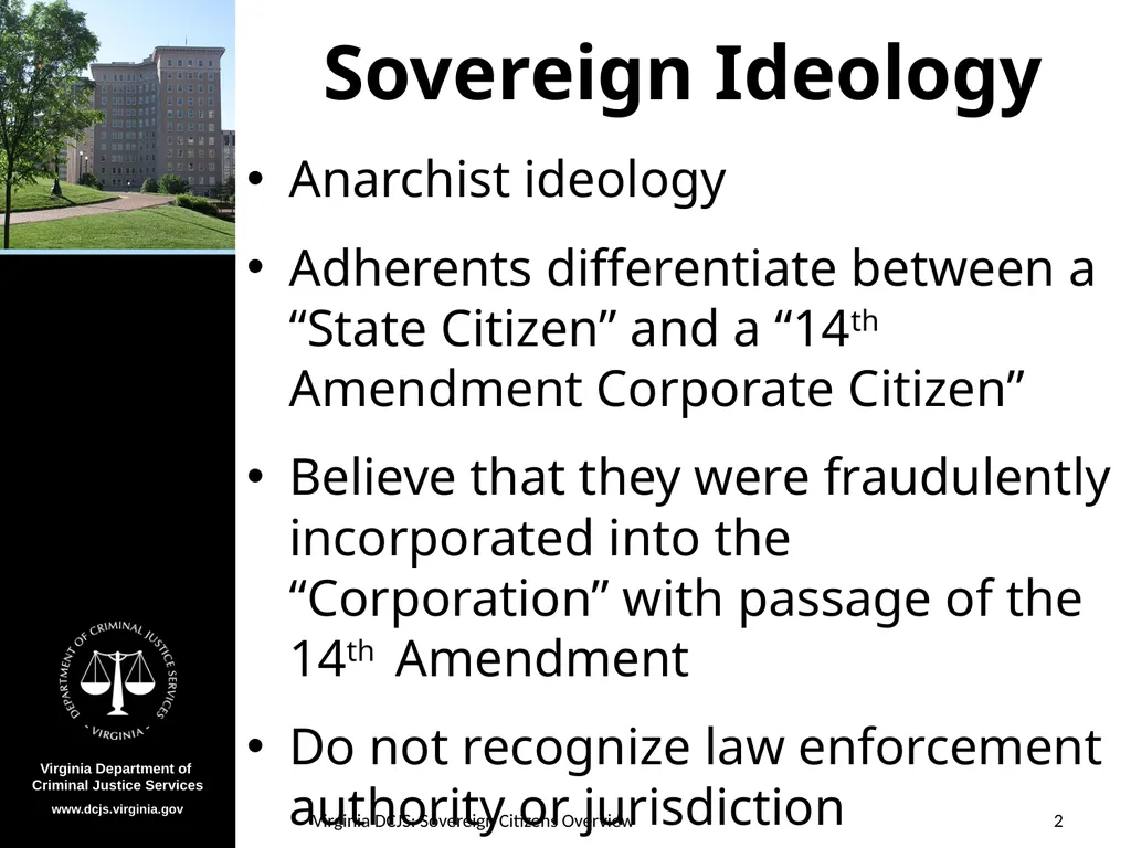Sovereign Citizens Overview A Quick-Reference - slide 2 of 12