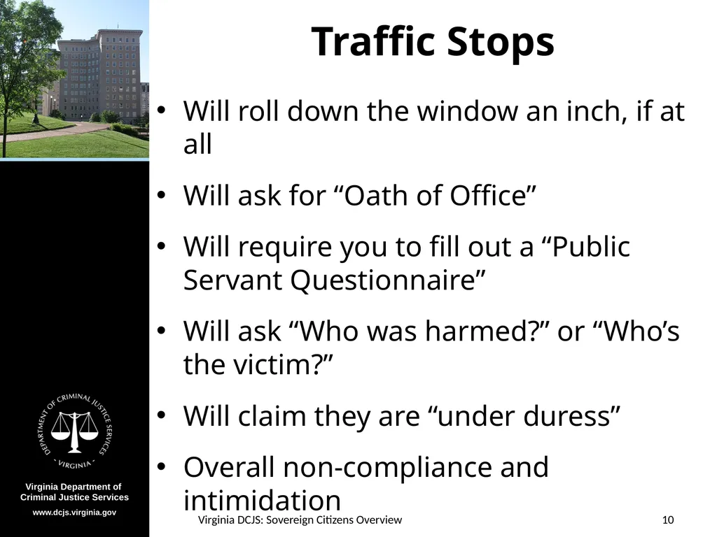 Sovereign Citizens Overview A Quick-Reference - slide 10 of 12