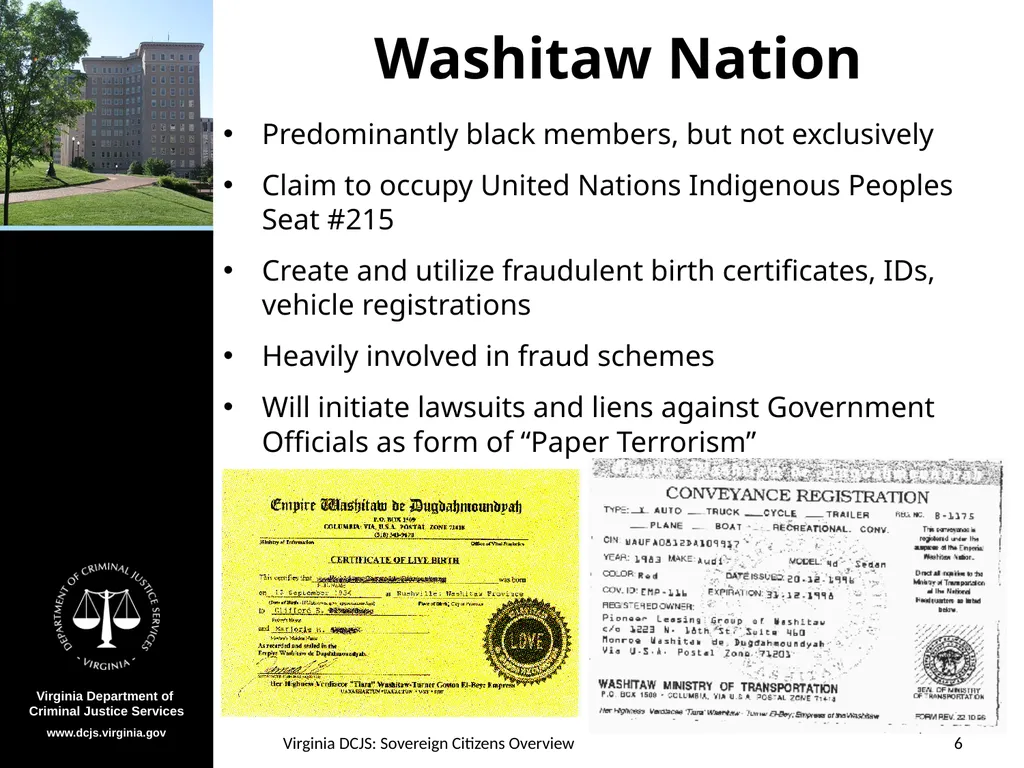 Sovereign Citizens Overview A Quick-Reference - slide 6 of 12