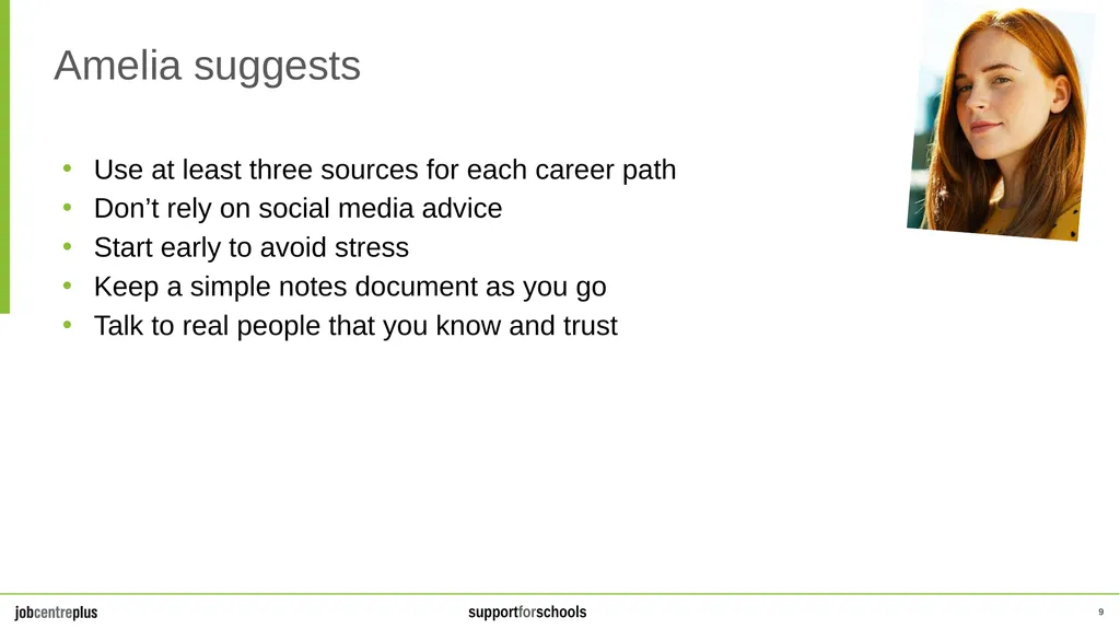 Amelia’s Post 18 Plan How I use labour market - slide 9 of 11