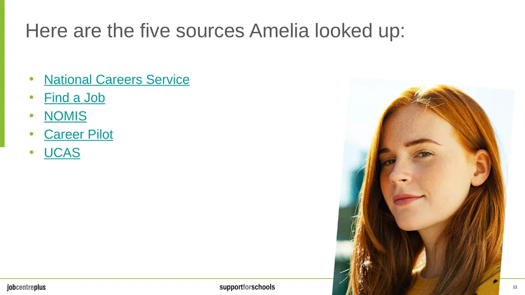 Amelia’s Post 18 Plan How I use labour market - slide 11 of 11