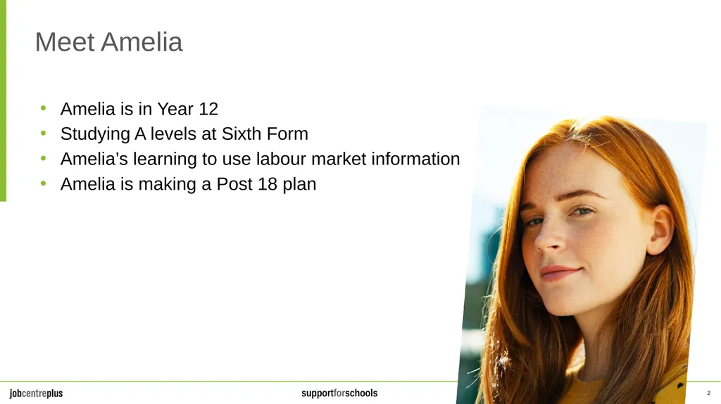 Amelia’s Post 18 Plan How I use labour market - slide 2 of 11