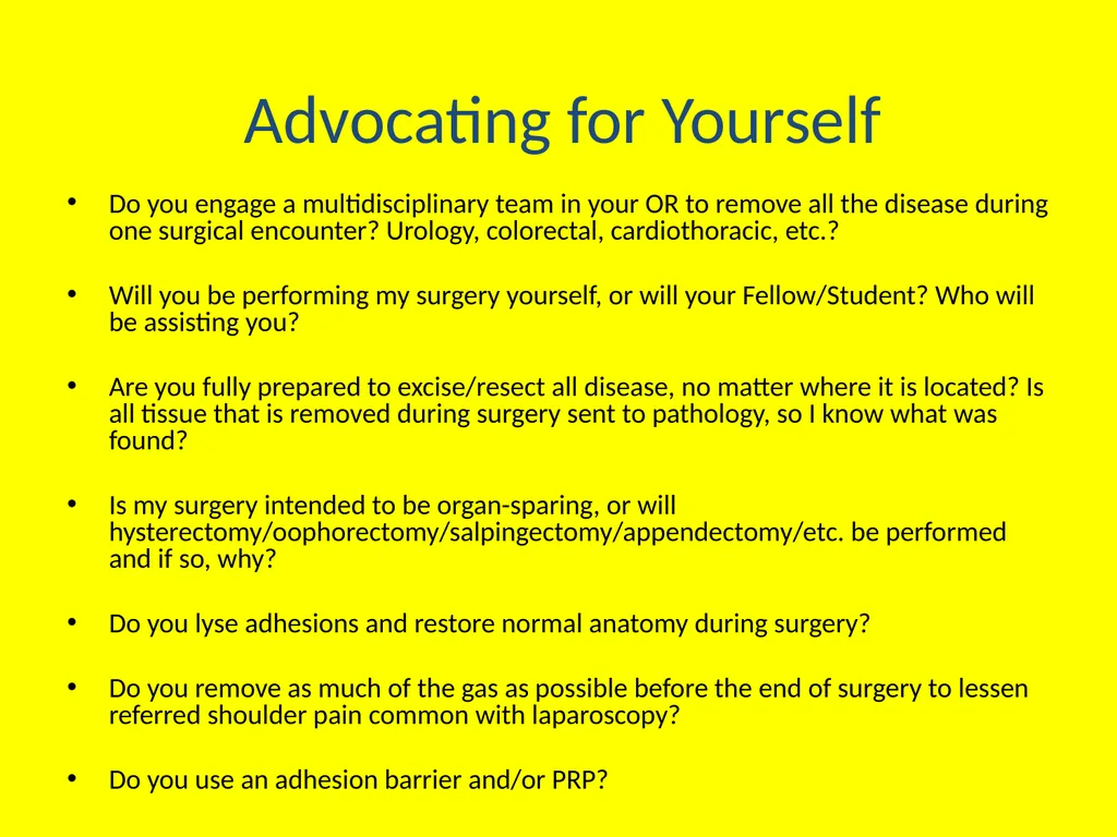 EndoMEtriosis: Advocating for Yourself Before & - slide 26 of 40