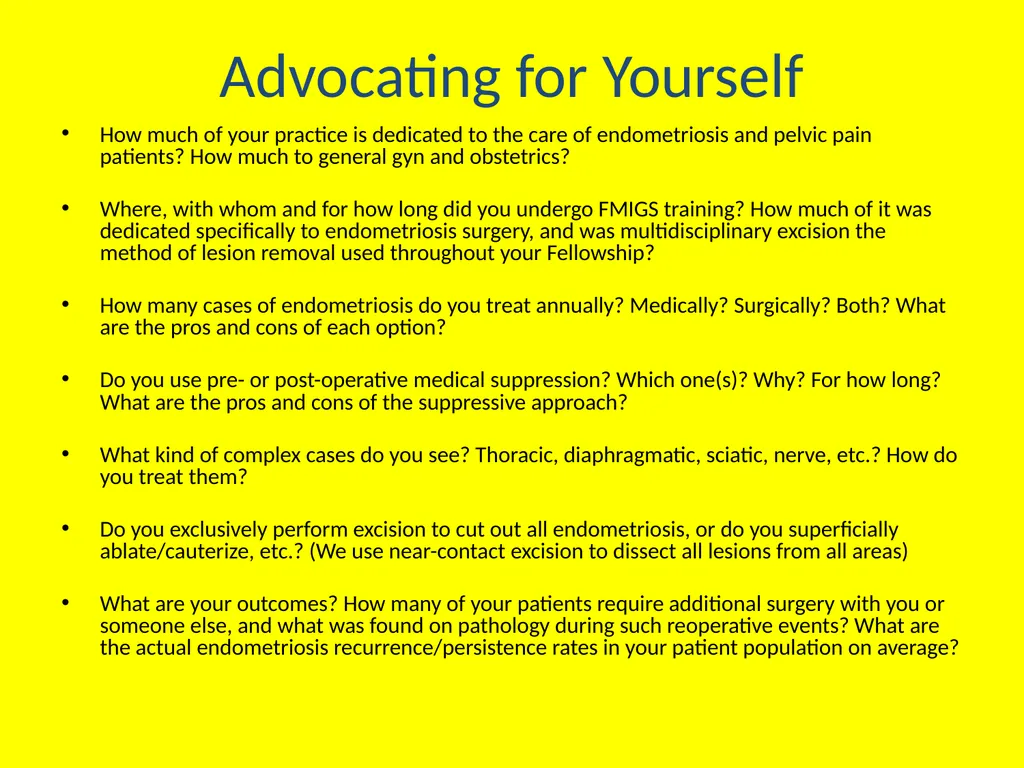 EndoMEtriosis: Advocating for Yourself Before & - slide 25 of 40