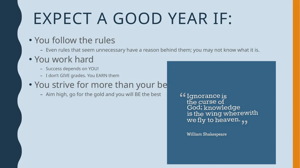 Pre-AP English I Expectations READ, READ, READ - slide 11 of 12