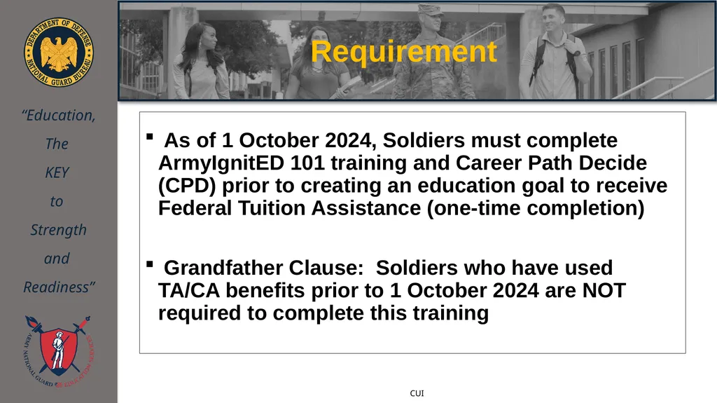 ArmyIgnitED 101 Training NEBRANSKA ARNG Education - slide 2 of 42