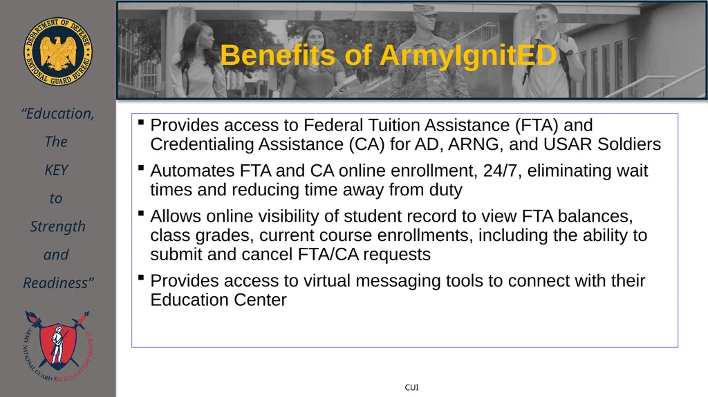 ArmyIgnitED 101 Training NEBRANSKA ARNG Education - slide 4 of 42