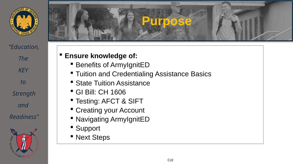ArmyIgnitED 101 Training NEBRANSKA ARNG Education - slide 3 of 42