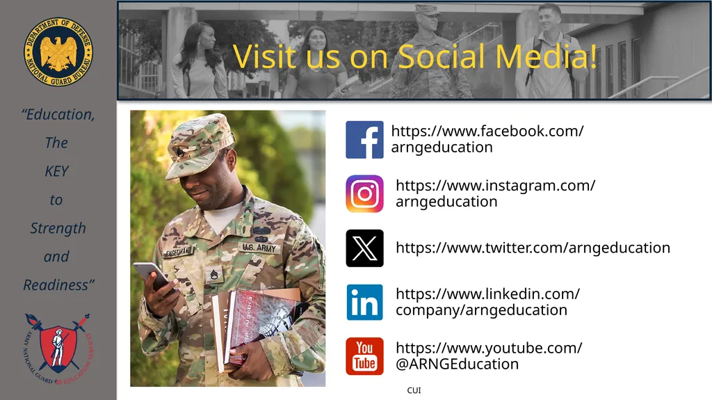 ArmyIgnitED 101 Training NEBRANSKA ARNG Education - slide 42 of 42