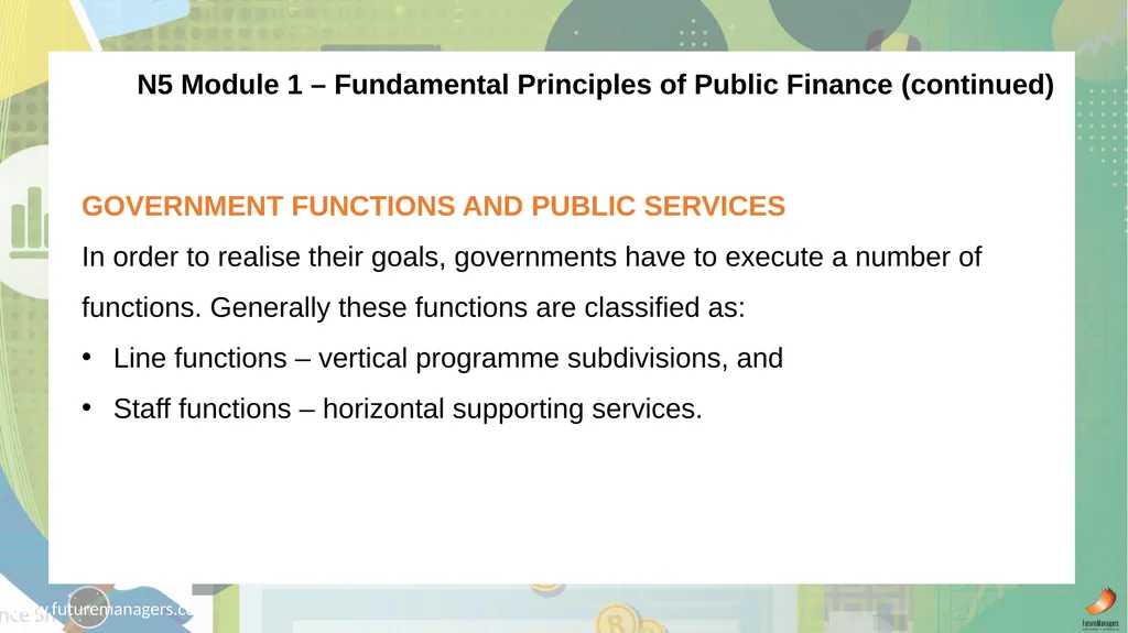 Public Finance N6 & N6 www.futuremanagers.com - slide 13 of 86