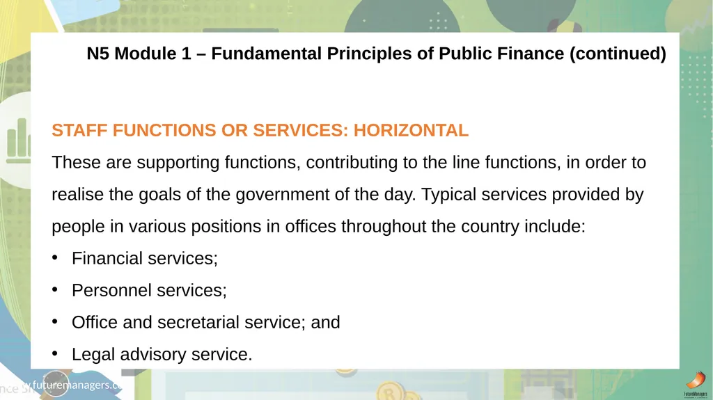 Public Finance N6 & N6 www.futuremanagers.com - slide 15 of 86