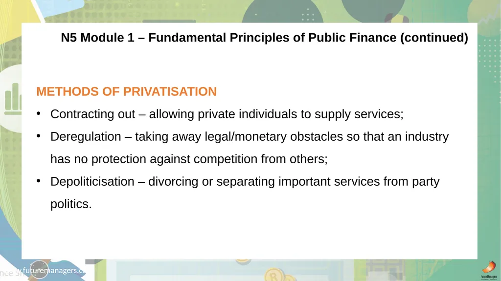 Public Finance N6 & N6 www.futuremanagers.com - slide 19 of 86
