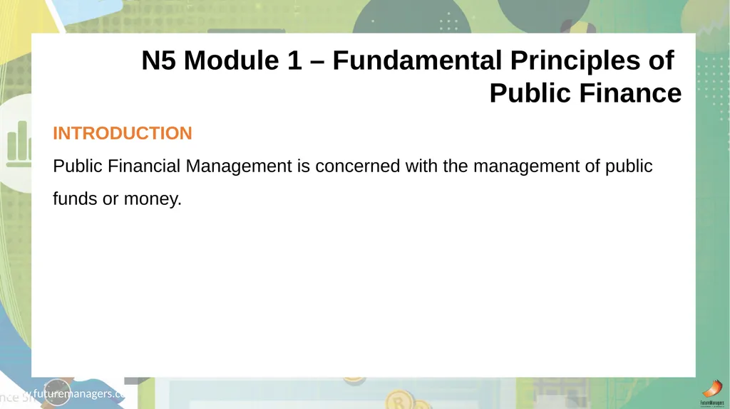 Public Finance N6 & N6 www.futuremanagers.com - slide 2 of 86