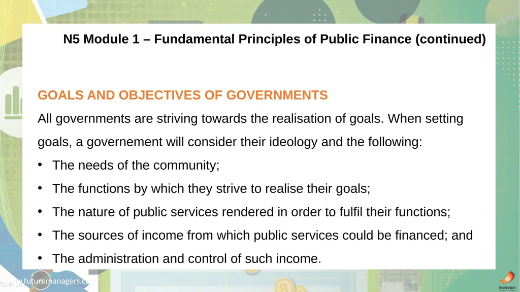 Public Finance N6 & N6 www.futuremanagers.com - slide 3 of 86